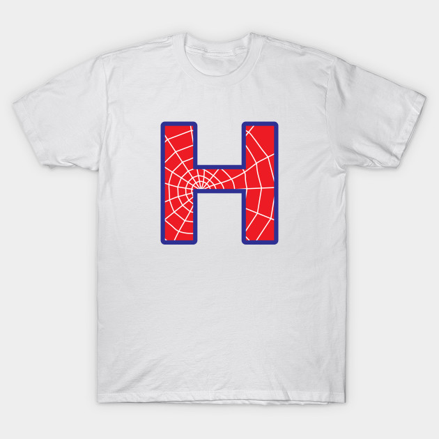 spiderman letter h letter t shirt teepublic
